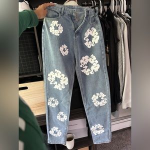 Denim Jeans Floral Print